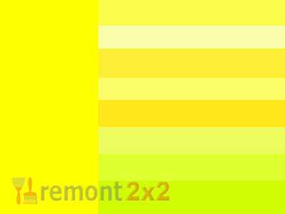 монохромное сочетание желтого цвета