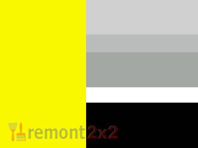 сочетание цветов желтый и серый
