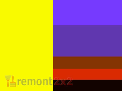 сочетание цветов желтый и фиолетовый